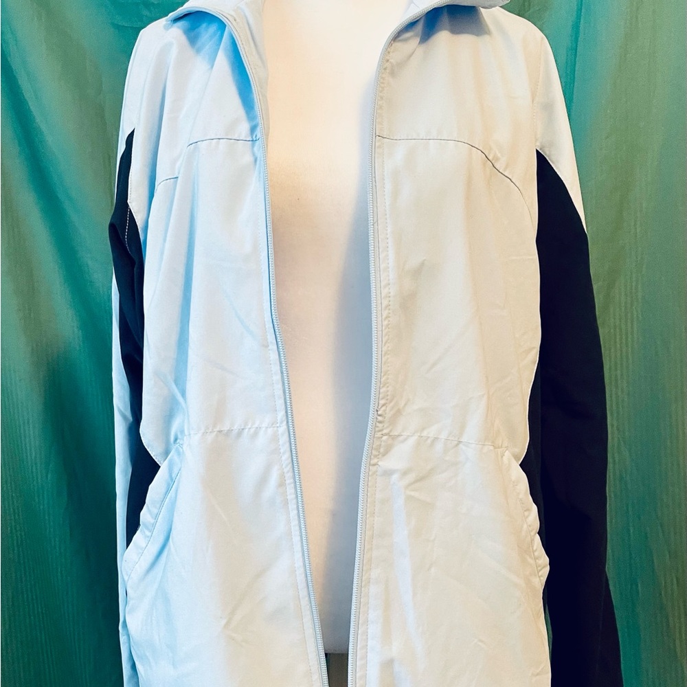 Nike ladies athletic jacket navy and light blue